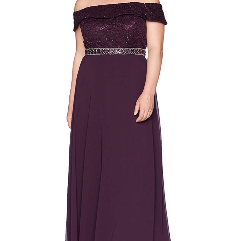 Purple Floor Length Gown by Emma Street